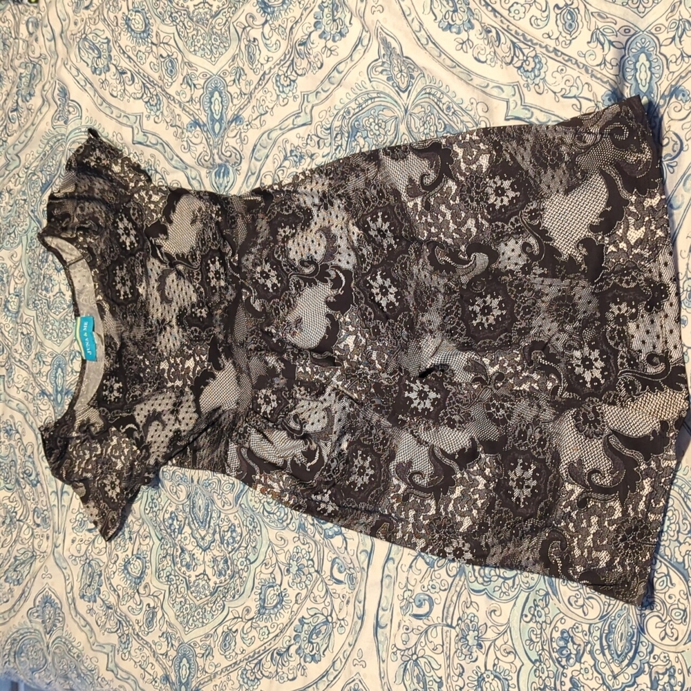 Printed Short Sleeve Dress